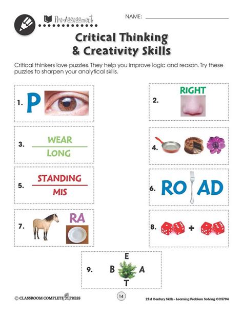 21st Century Skills - Learning Problem Solving: Critical Thinking Puzz – CLASSROOM COMPLETE PRESS