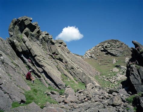 Overturned anticline in Ordovician Kirkcolm Formation turbidites, Salt Pans Bay, Rhins of ...