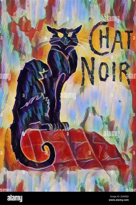 le chat noir artwork Stock Photo - Alamy