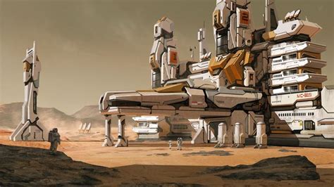 "Mars Colony 1", Natalia Babiy on ArtStation at https://www.artstation.com/artwork/xmW4r | Sci ...