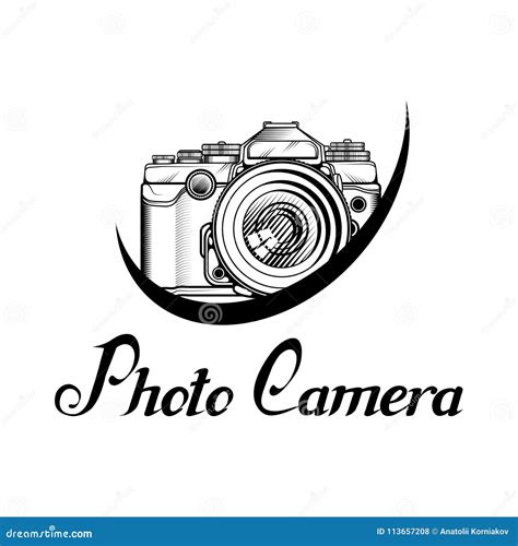 Retro Camera logo. stock vector. Illustration of photograph - 113657208