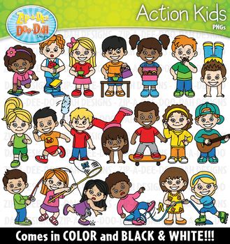 Action Kids Clipart {Zip-A-Dee-Doo-Dah Designs} by Zip-A-Dee-Doo-Dah ...