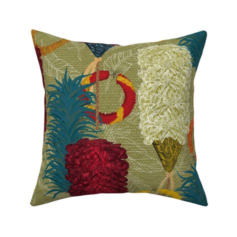 HAWAIIAN FEATHERWORK KAHILI Fabric | Spoonflower