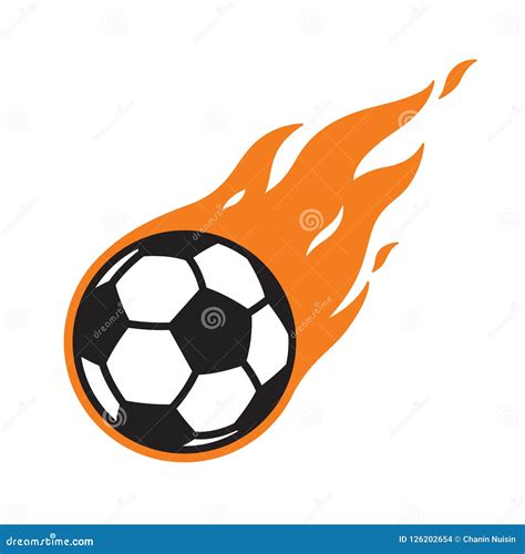 Soccer Ball Vector Logo Icon Football Fire Symbol Cartoon Illustration Graphic Stock ...