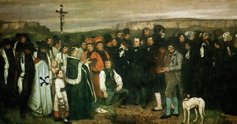 Peinture Française du 19ème Siècle: A Burial at Ornans (1850)