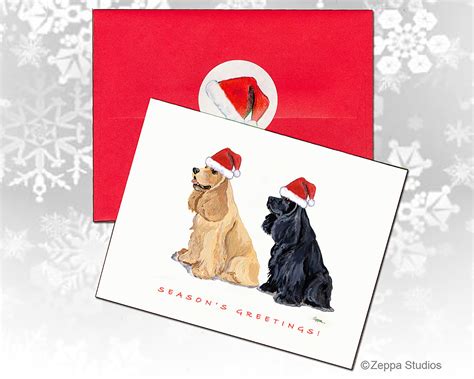 Cocker Spaniel Christmas Cards, Boxed Christmas Cards, Personalized ...