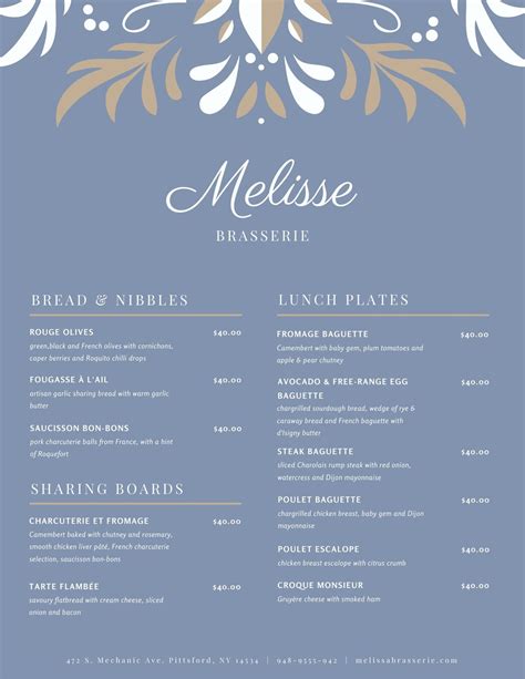 Free French Menu Templates For Word - Printable Form, Templates and Letter