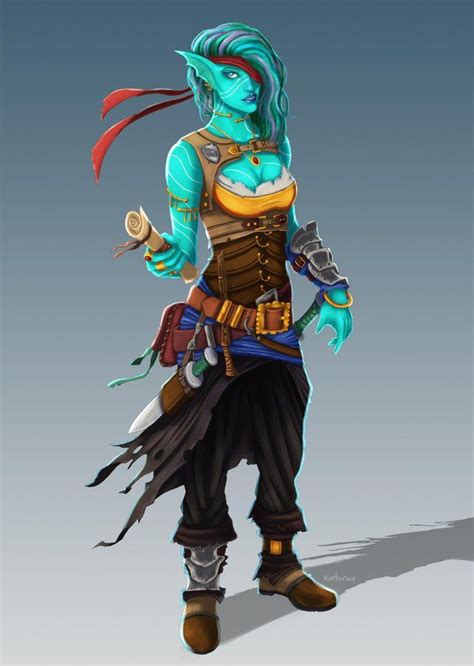 [Art] Water Genasi Swashbuckler : DnD | Dungeons and dragons characters, Fantasy character ...