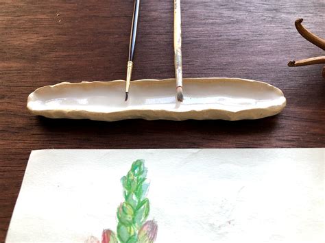 Ceramic Paint Brush Tray Rest Large Paint Brush Holder - Etsy