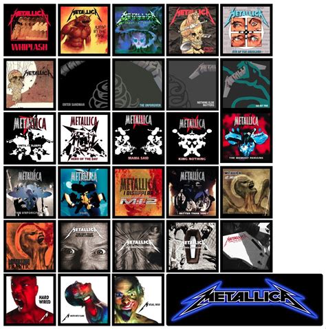 METALLICA 28 pack record/cd singles cover artwork discography MAGNETS ...