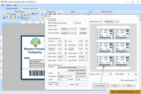 Screenshots of Barcode Label Design Software – Professional to learn how to create barcodes