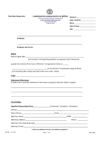 2022 Workers' Compensation Forms - Fillable, Printable PDF & Forms | Handypdf
