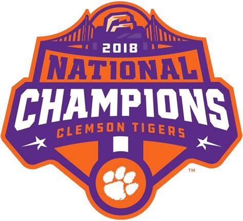 Clemson Tigers Champion Logo (2018) - Clemson Tigers 2018 National Champions logo - football ...