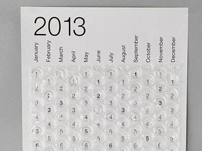 Bubble Wrap Calendar – Me Wanty