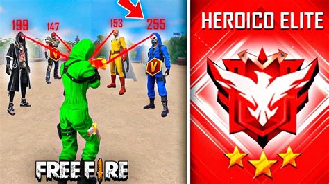 UTILICE HACKS PARA LLEGAR A HEROICO 😳Free Fire - YouTube