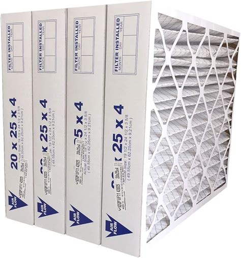 United Filter 20x25x4 MERV 11 Furnace Air Filters (Case of 4) - HVAC ...