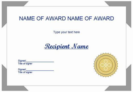 Powerpoint Award Certificate Template 7 – Best Templates Ideas