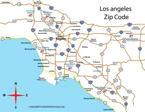 Los Angeles Zip Code Map | Zip Code Map of Los Angeles