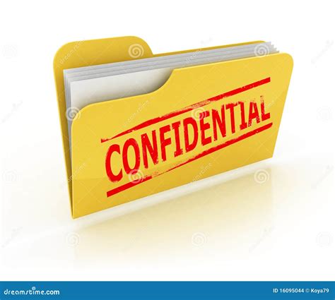 Confidential Folder Icon Over the White Stock Illustration ...