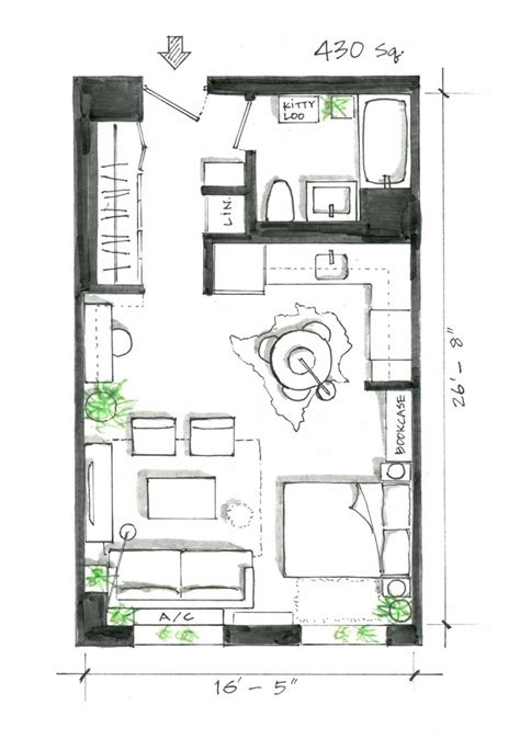 5 Genius Ideas For How to Layout Furniture in a Studio Apartment | Apartment Therapy