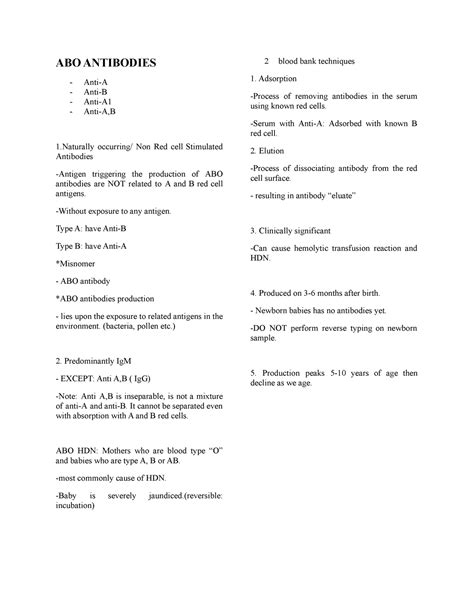 ABO antibodies production - ABO ANTIBODIES Anti-A Anti-B Anti-A Anti-A ...