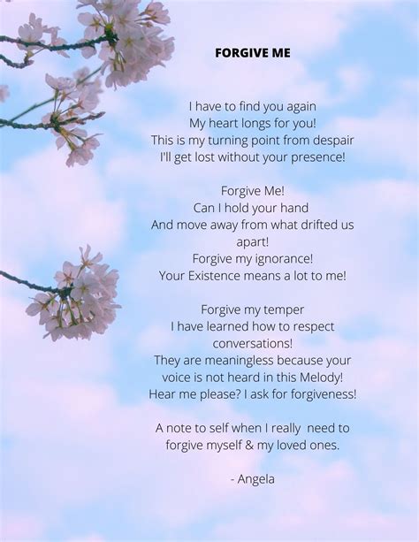 Forgive me - ( Poem) is an inspirational poem that speaks about forgiveness and it displays the ...