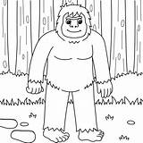 Bigfoot Coloring Pages Finding Sasquatch Drawing Printable Sketch Big  sketch template