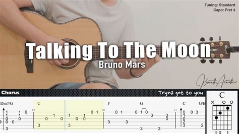 Talking To The Moon - Bruno Mars | Fingerstyle Guitar | TAB + Chords + Lyrics - YouTube