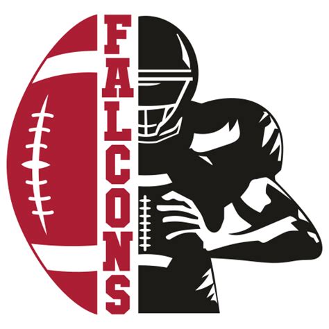 Atlanta Falcons Distressed Football Half Player SVG