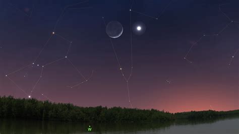 See the bright 'evening star' Venus swing by the crescent moon tonight | Live Science