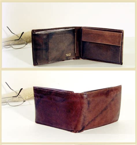 Vintage Rolfs Mens Brown Leather Wallet Like by TheWhitePelican