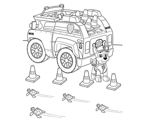 Printable Chase Paw Patrol coloring page - Download, Print or Color ...