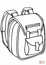 School Bag Coloring Sheet Pages sketch template