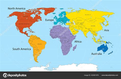 Mapa Mundi E Seus Continentes - Image to u