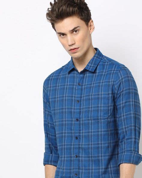 Buy Blue Shirts for Men by AJIO Online | Ajio.com in 2020 | Mens shirts, Shirts, Slim fit shirt