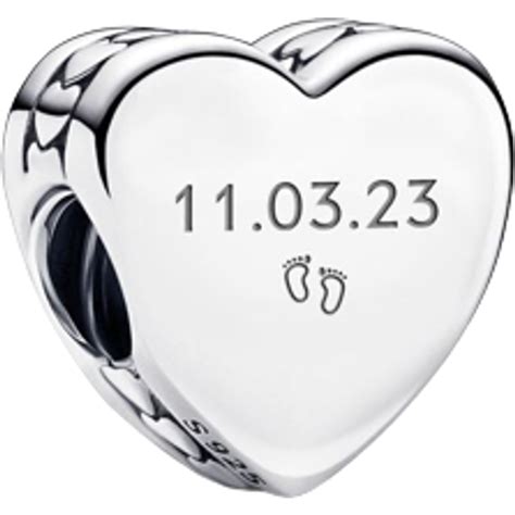 Pandora Engravable Heart Charm - Silver • Prices