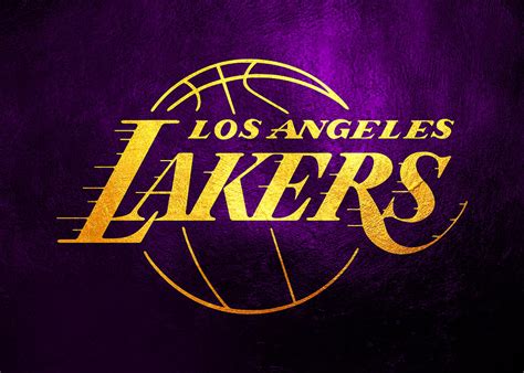 Los Angeles Lakers Purple and Gold Digital Art by AB Concepts