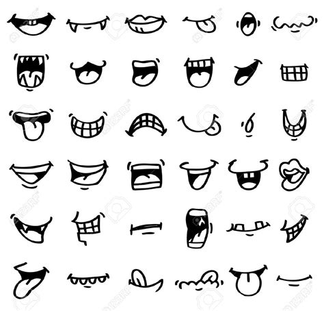 examples of easy to draw mouth - Google Search | picasso | Cartoon mouths, Drawings, How to draw ...