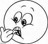 Funny Emoji coloring Page sketch template