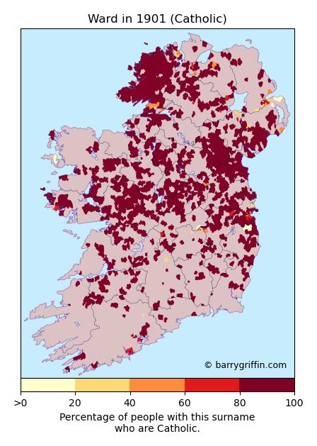 WARD Surname Maps of Ireland