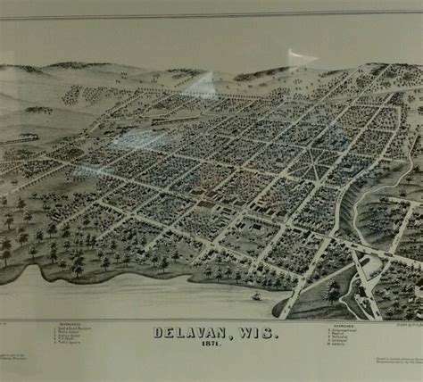 Delavan City Map 1871 | Delavan Wisconsin Historical Society