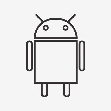 Android Logo Vector Design Images, Android Logo Line Black Icon, Android Icons, Line Icons, Logo ...