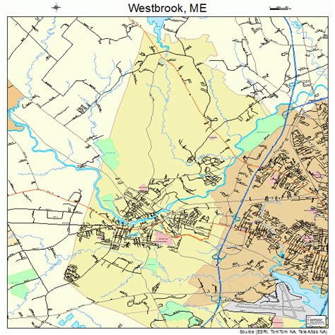 Westbrook Maine Street Map 2382105