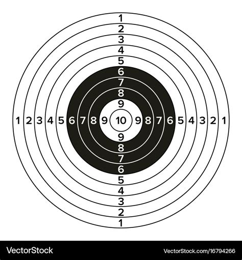 Target gun classic paper shooting Royalty Free Vector Image