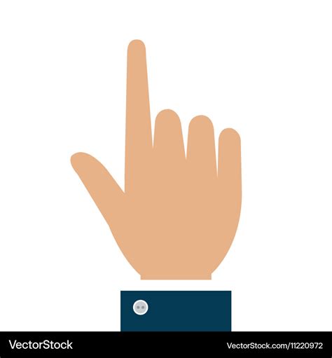 Hand human touch isolated icon Royalty Free Vector Image