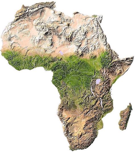 Geofactualidades: Mapa topográfico de África