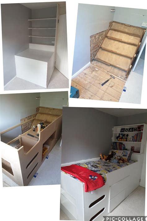 Bespoke cabin bed over stairs bulkhead. Child's Bed. Kid's bed. Box room. Bedroom in 2020 | Box ...