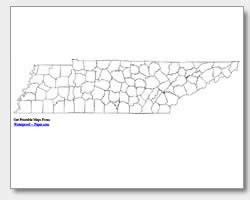 Printable Tennessee Maps | State Outline, County, Cities