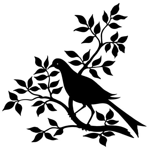 Bird on Branch Silhouette ~ Free Vintage Image | Old Design Shop Blog