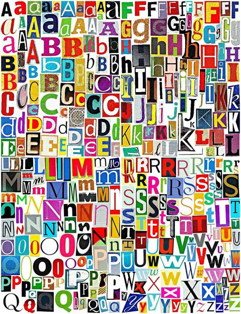 MultiColor Set 3 Alphabet numérique imprimable de A à Z - Etsy Canada | Letter collage, Digital ...